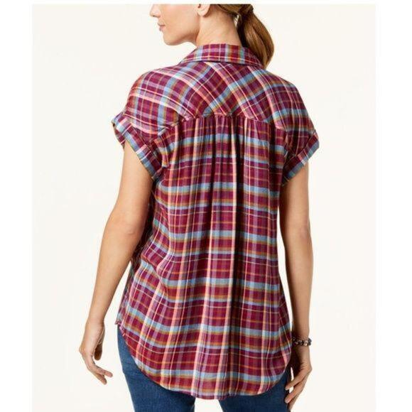 STYLE & CO Plaid Button Down Shirt - Picture 3 of 4